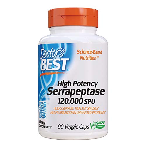 Doctor's Best High Potency Serrapeptase 90 Veggie Caps