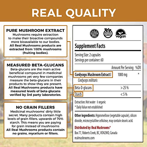 Real Mushrooms Cordyceps 120 Count